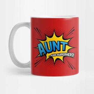 Aunt & Superhero - Comic Book Style Auntie Gift Mug